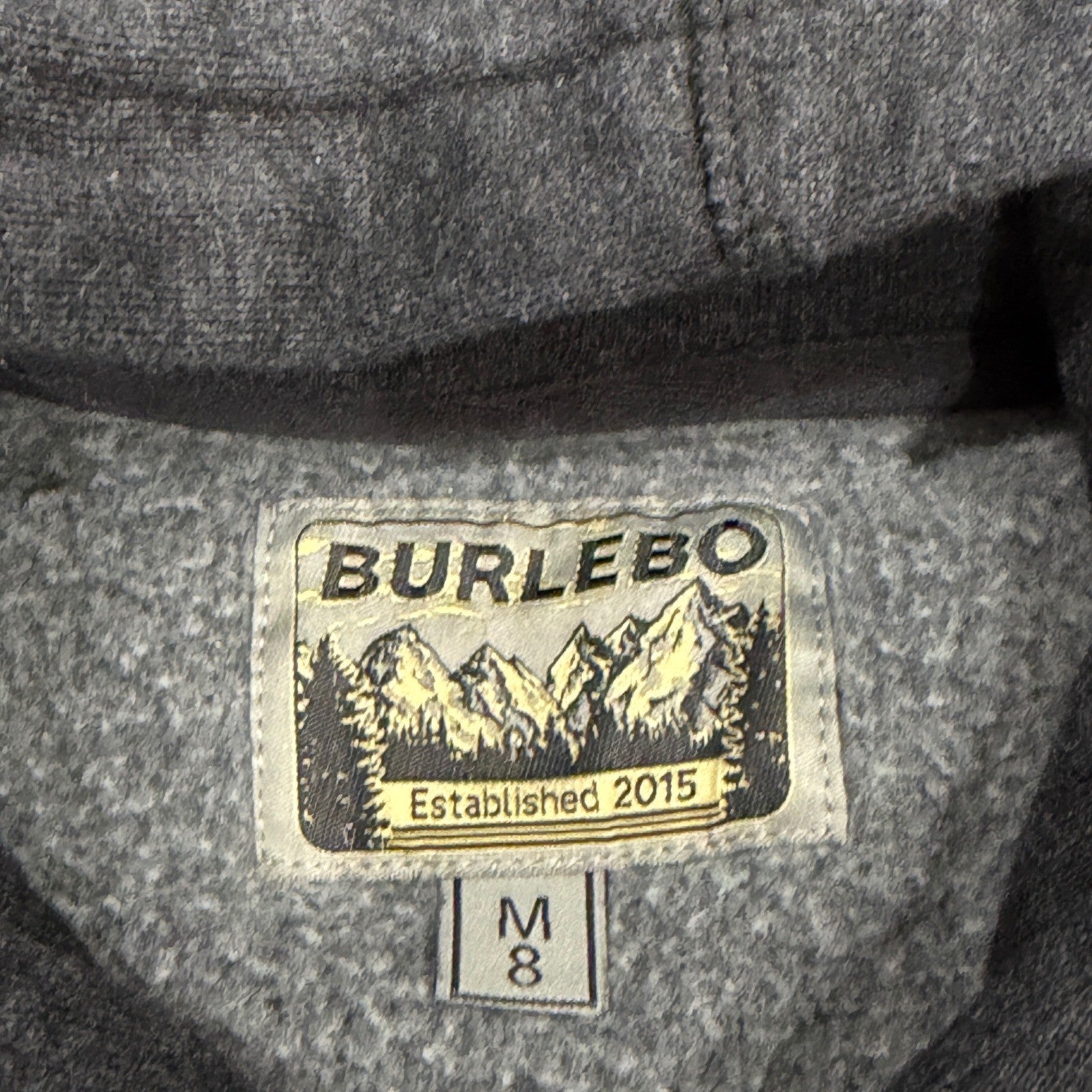 Burlebo Outdoors Hoodie Fits Like Boys 5/6 Gray Deer Graphic Gorpcore EUC3