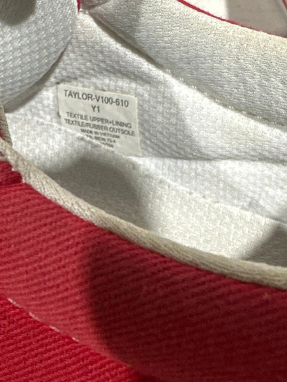 Footmates Taylor Sneaker Kids Size 1 Red Canvas Low Top4