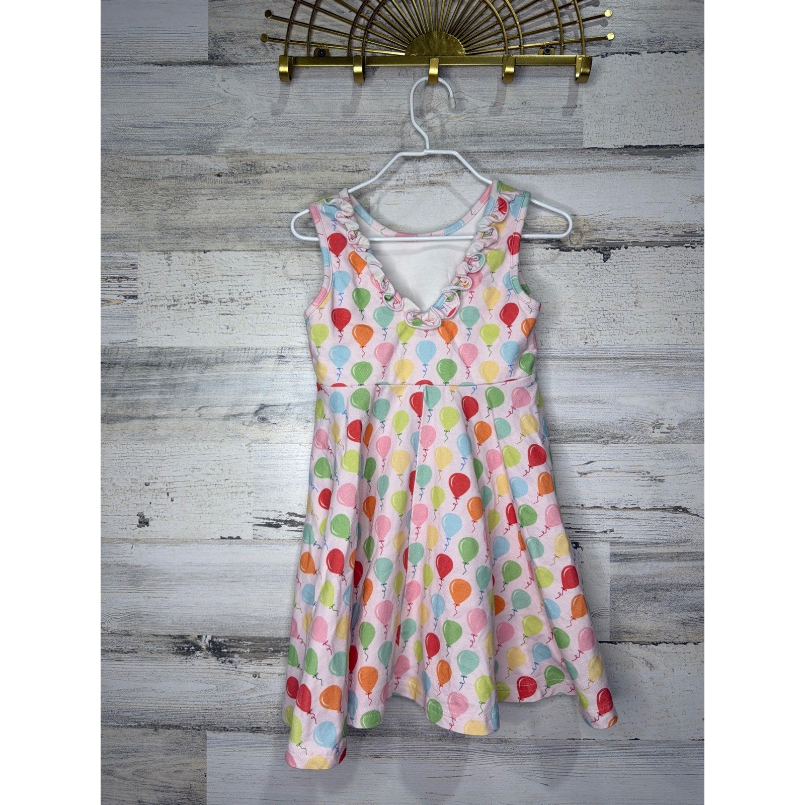Serendipity Dress Girls 4t Pink Balloon Print Sleeveless Whimsical3