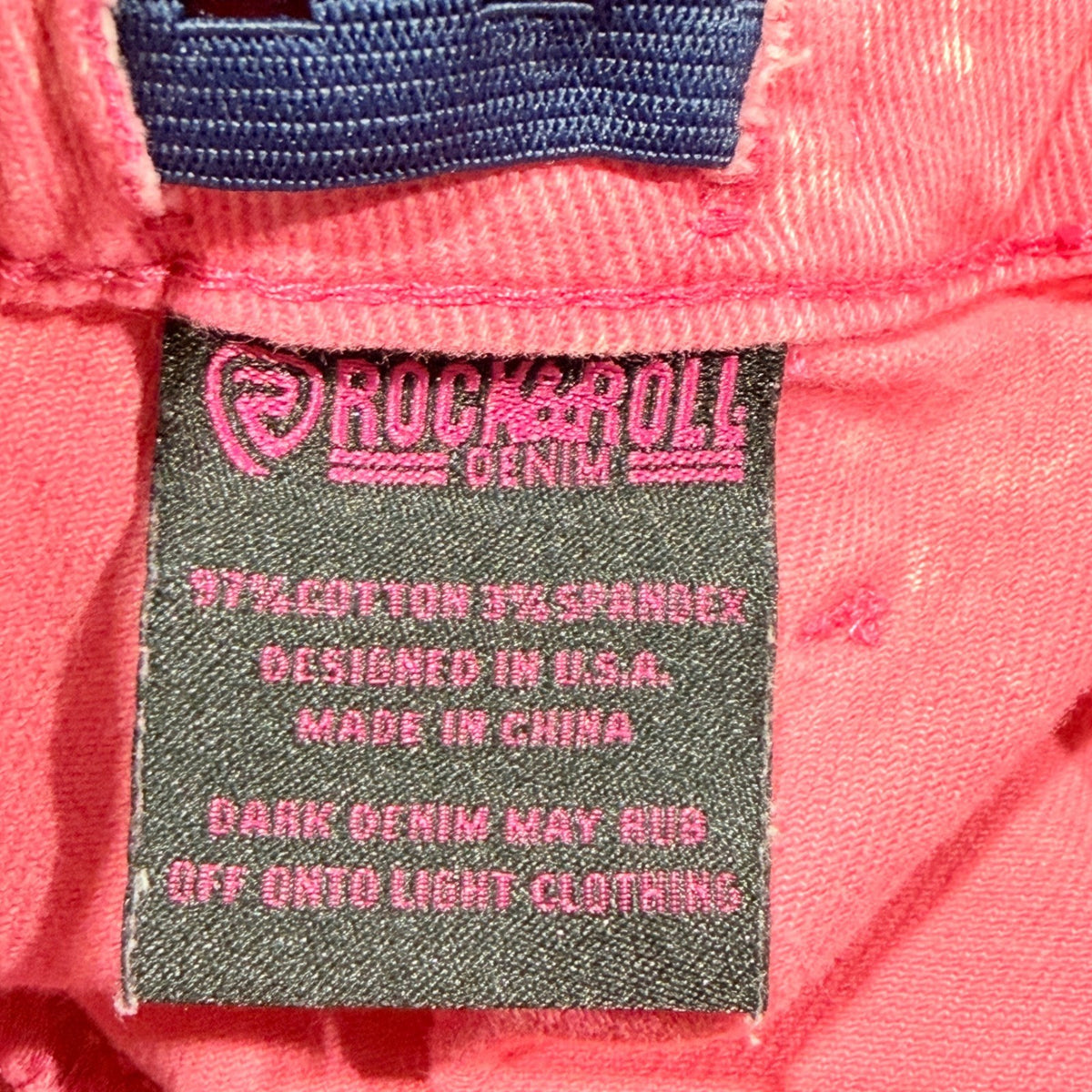 Rock & Roll Denim Bargain Button Flare Jeans Girls 10 Pink Acid Wash Western EUC4