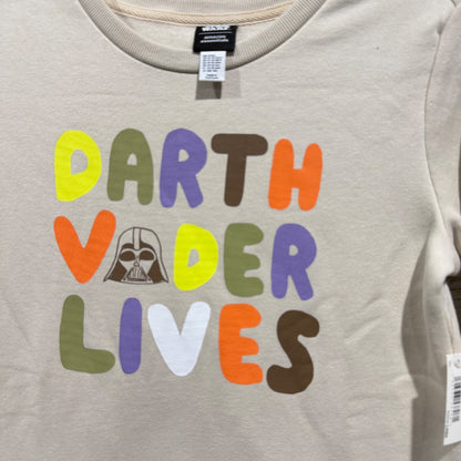 Star Wars Sweatshirt Kids 11-12 (XXL) Beige Darth Vader Lives Graphic Sci-Fi NWT1