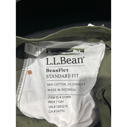 L.L. Bean Canvas Pants Mens 40x34 Green 5-Pocket Gorpcore NWT *Flawed*3