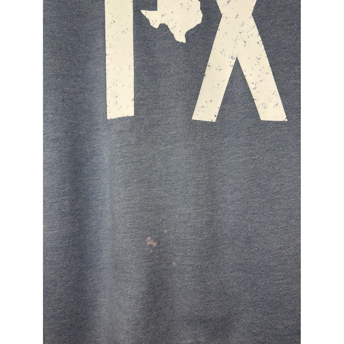 Burlebo Sweatshirt Women Large Blue Distressed Texas TX Graphic Flawed*2