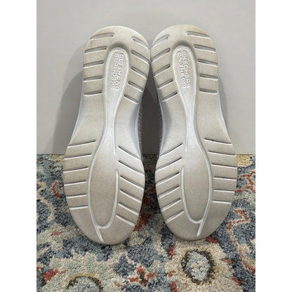 Skechers On-The-GO Flex Women 7.5 Grey Boat Shoes Casual Comfort EUC5