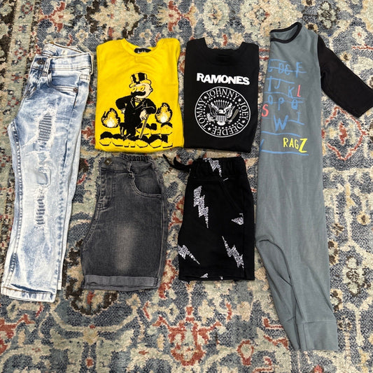 Rags Ramones Denimicity Boys Size 2T 6pc Bundle Mixed Edgy Cool Kid Lot GUC0