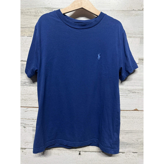 Polo Ralph Lauren T-Shirt Boys 8 Blue Short Sleeve Pony Logo GUC*Flawed0