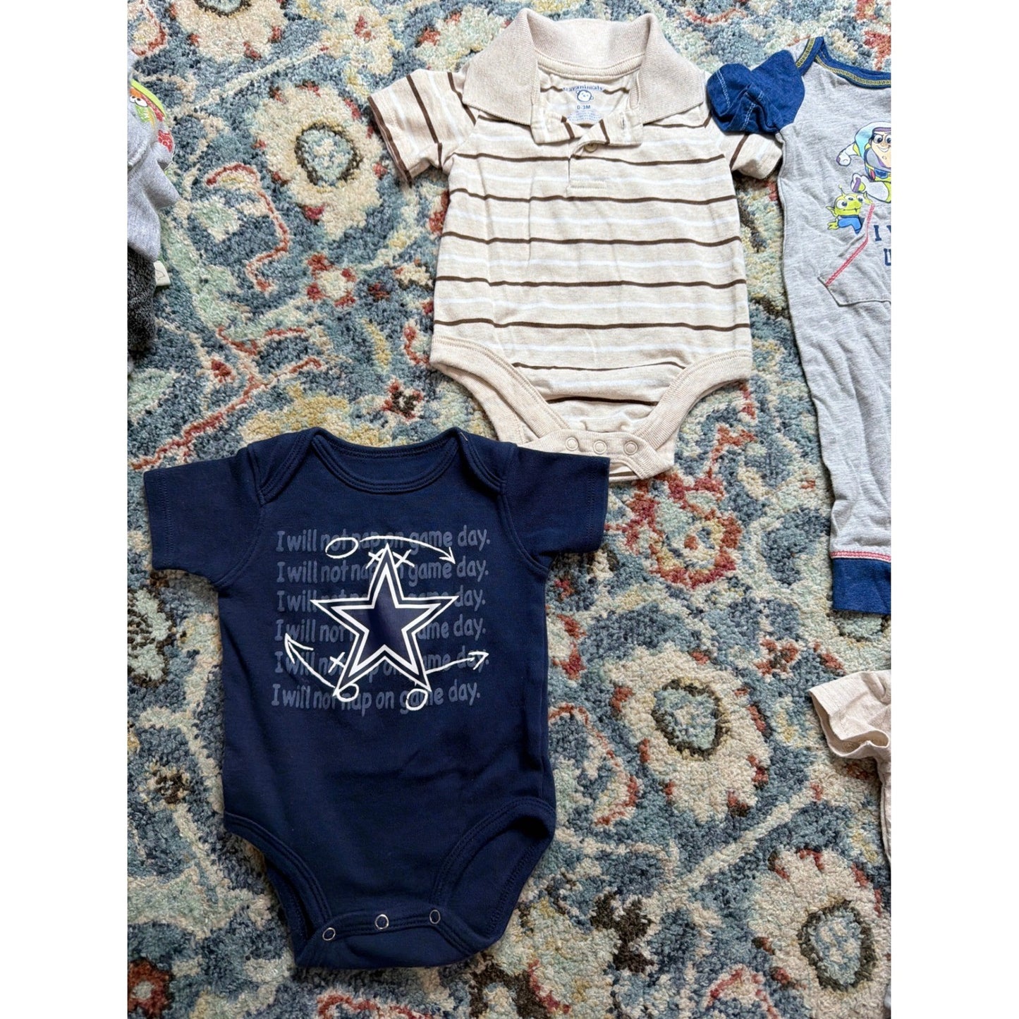 Disney Hurley NFL Boys 0-3M Multi Toy Story Cowboys Bundle3