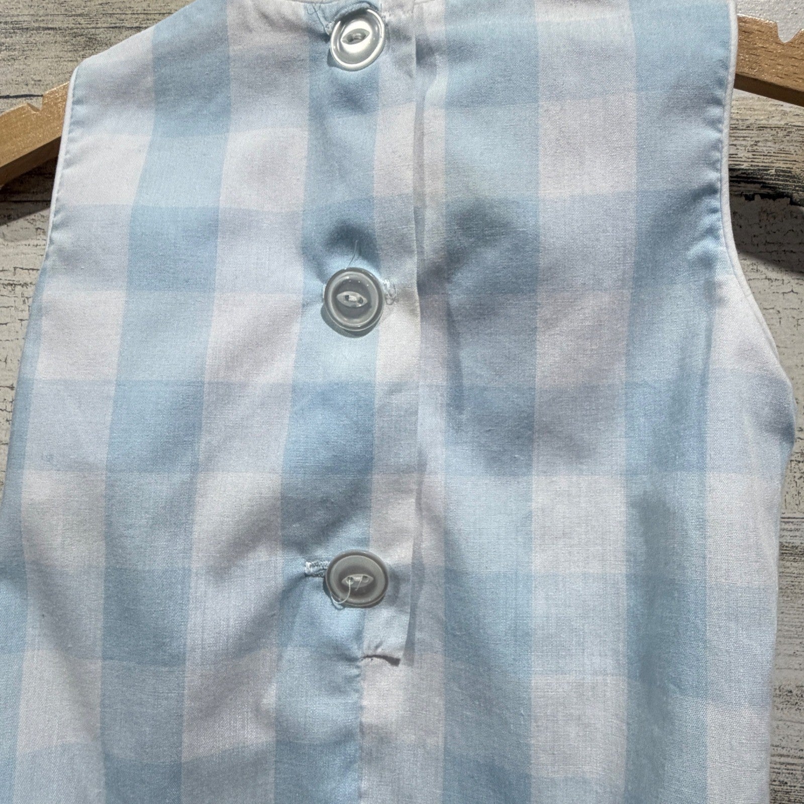 The Beaufort Bonnet Company Bubble Girls Mongrammed WFW 12/18M Blue Gingham5