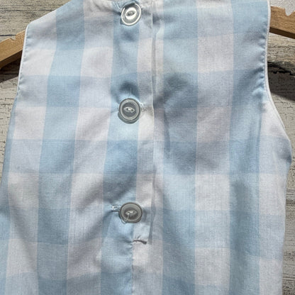 The Beaufort Bonnet Company Bubble Girls Mongrammed WFW 12/18M Blue Gingham5