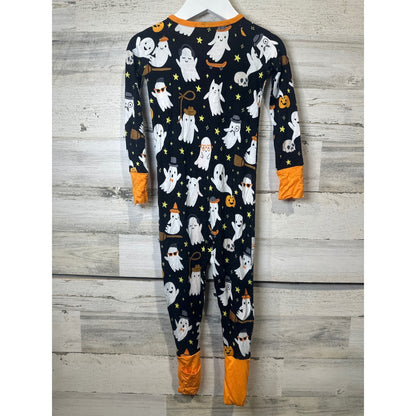Little Sleepies Zippy Pajamas Kids 18-24M Black Ghost Pumpkin Halloween GUC3