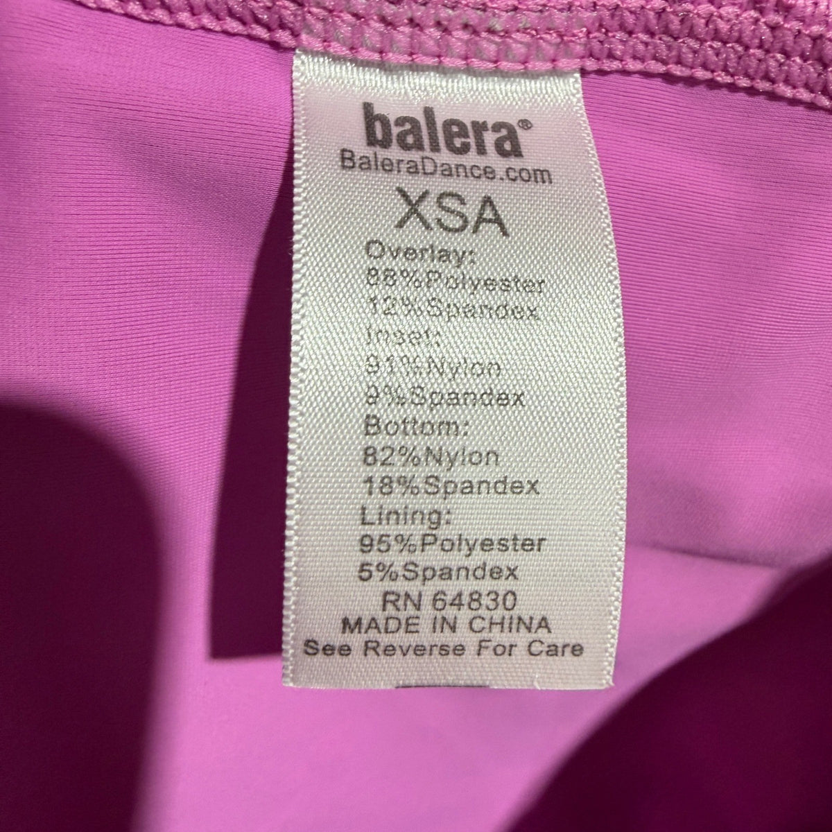 Balera Layered Dance Shorts Women XSA Pink Polyester Spandex Contemporary EUC3