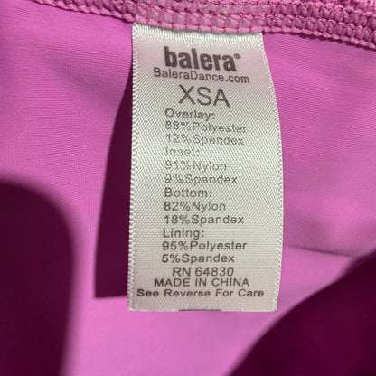Balera Layered Dance Shorts Women XSA Pink Polyester Spandex Contemporary EUC3