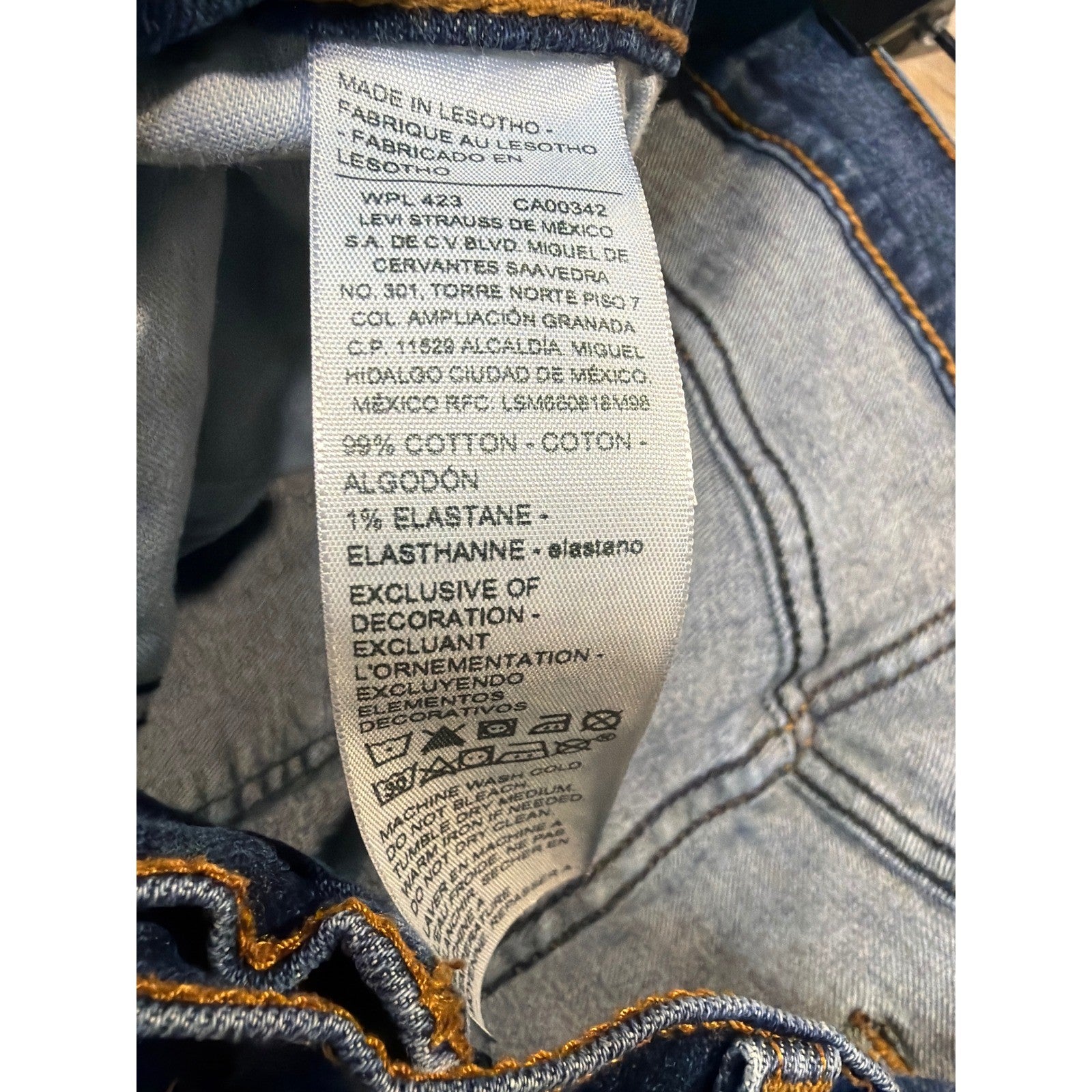Denizen Levi's 285 Relaxed Jeans Men 36x30 Blue Dark Wash Denim Workwear EUC5