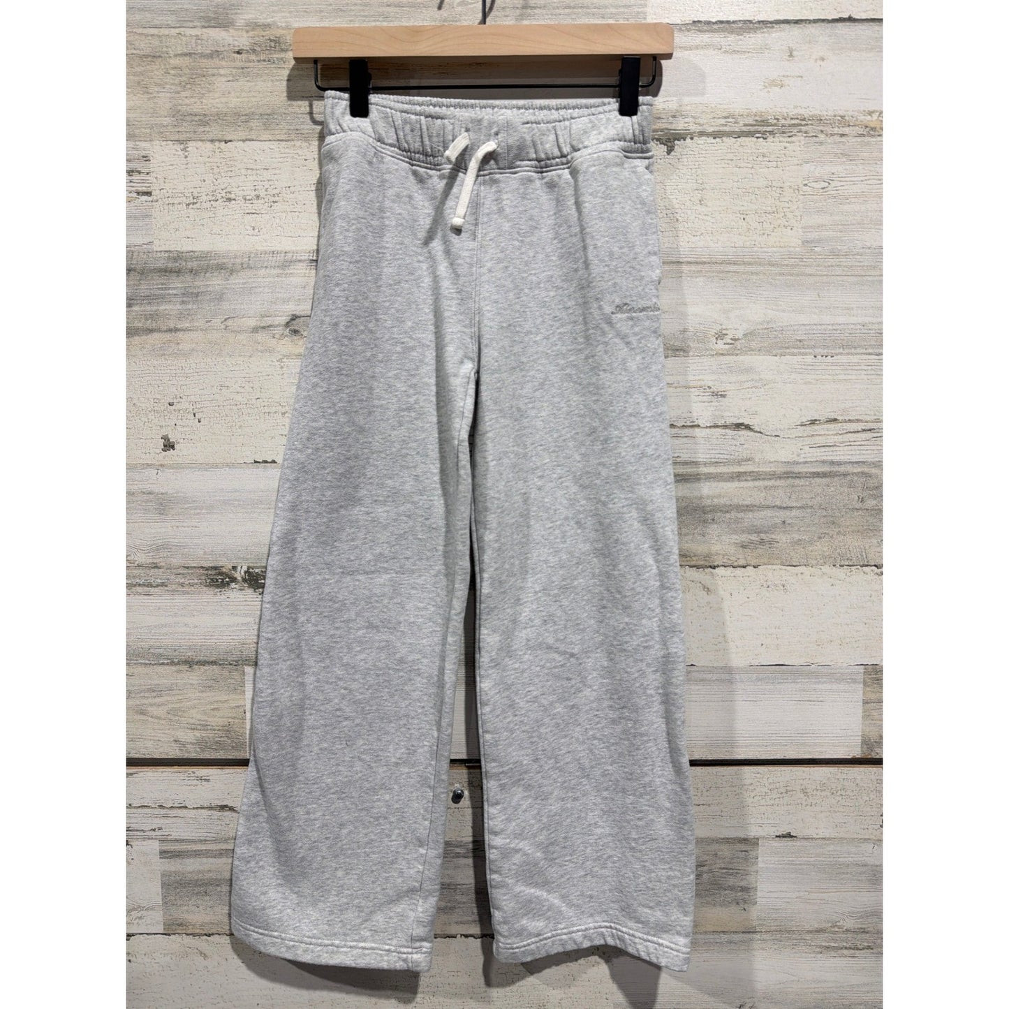 Abercrombie Kids Wide Leg Sweatpants Girls 9/10 Grey Fleece Athleisure EUC0