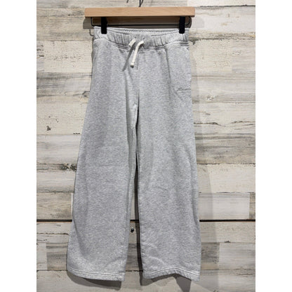 Abercrombie Kids Wide Leg Sweatpants Girls 9/10 Grey Fleece Athleisure EUC0