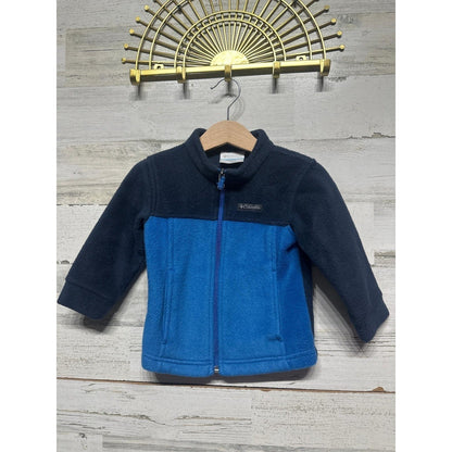 Columbia Fleece Jacket Kids 12-18M Blue Colorblock Full Zip EUC0