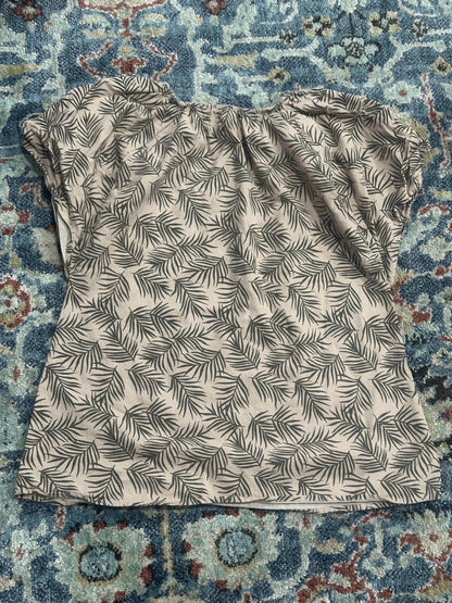 Rylee + Cru Palm Leaf Tunic Girls 4-5Y Tan Tropical Boho EUC2