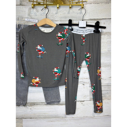 Beau Hudson Little Bipsy Boys Size 2 Bundle Red Gray Plaid Bamboo Holiday Pajama7