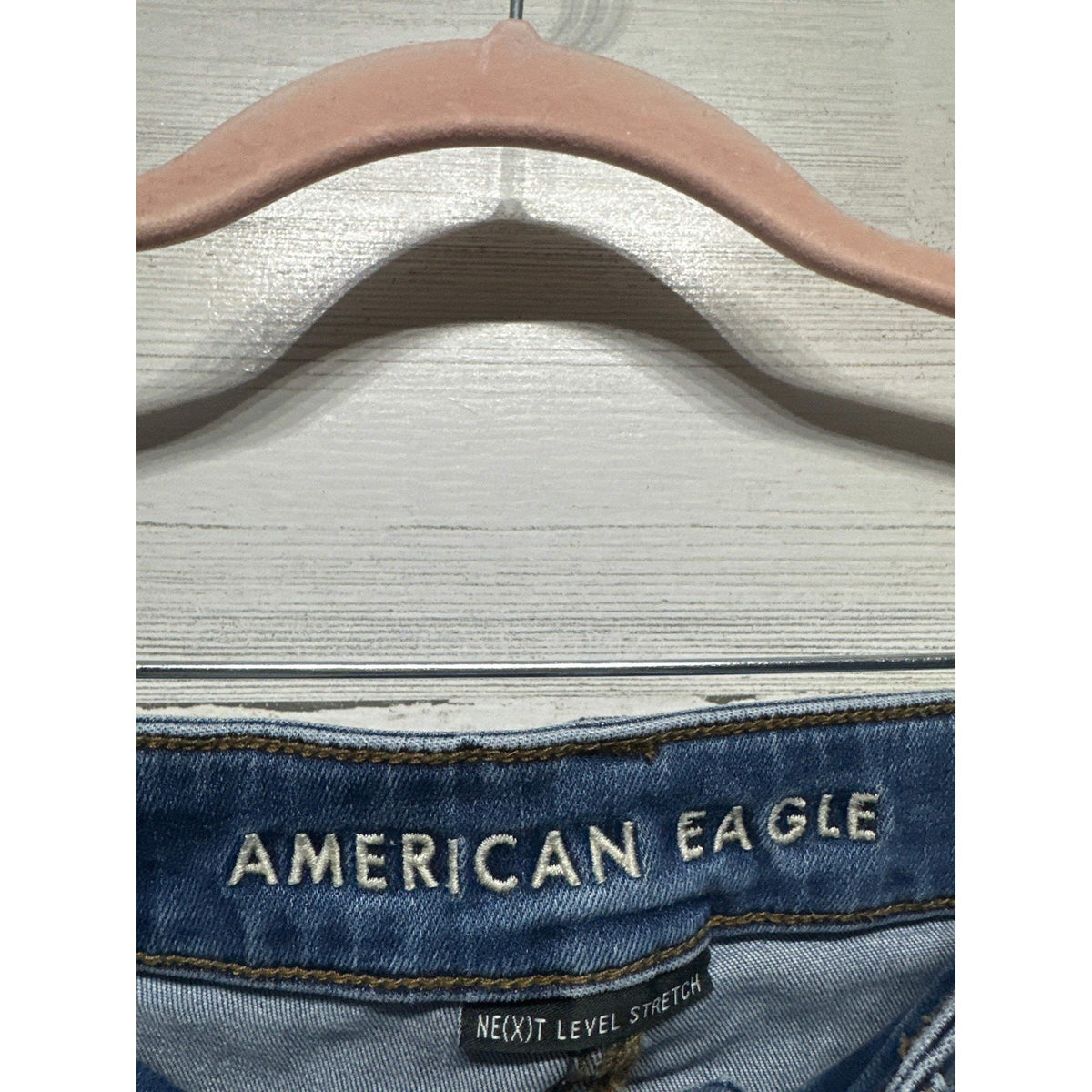 American Eagle Hi-Rise Jegging Women 00 Short Blue Next Level Stretch EUC1