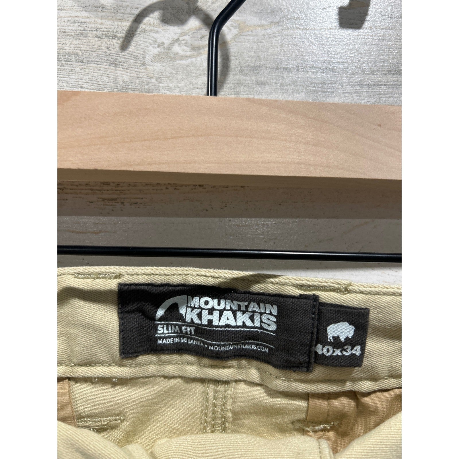 Mountain Khakis Slim Fit Pants Men 40x34 Khaki Teton Twill Gorpcore EUC1