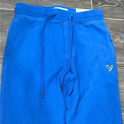 American Eagle Joggers Mens XS Blue Fleece Drawstring Sweatpants NWT1