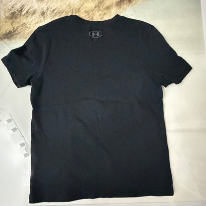 Under Armour T-Shirt Boys Small Black Baseball Home Plate Graphic Sporty EUC4
