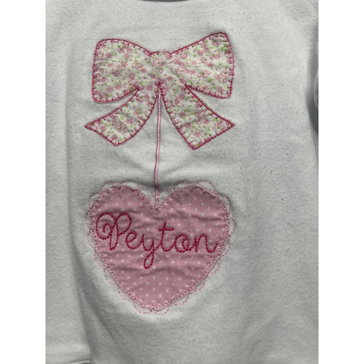 ARB Blanks Ruffle Top Girls 18M White Pink Peyton Heart Bow Applique Shirt1