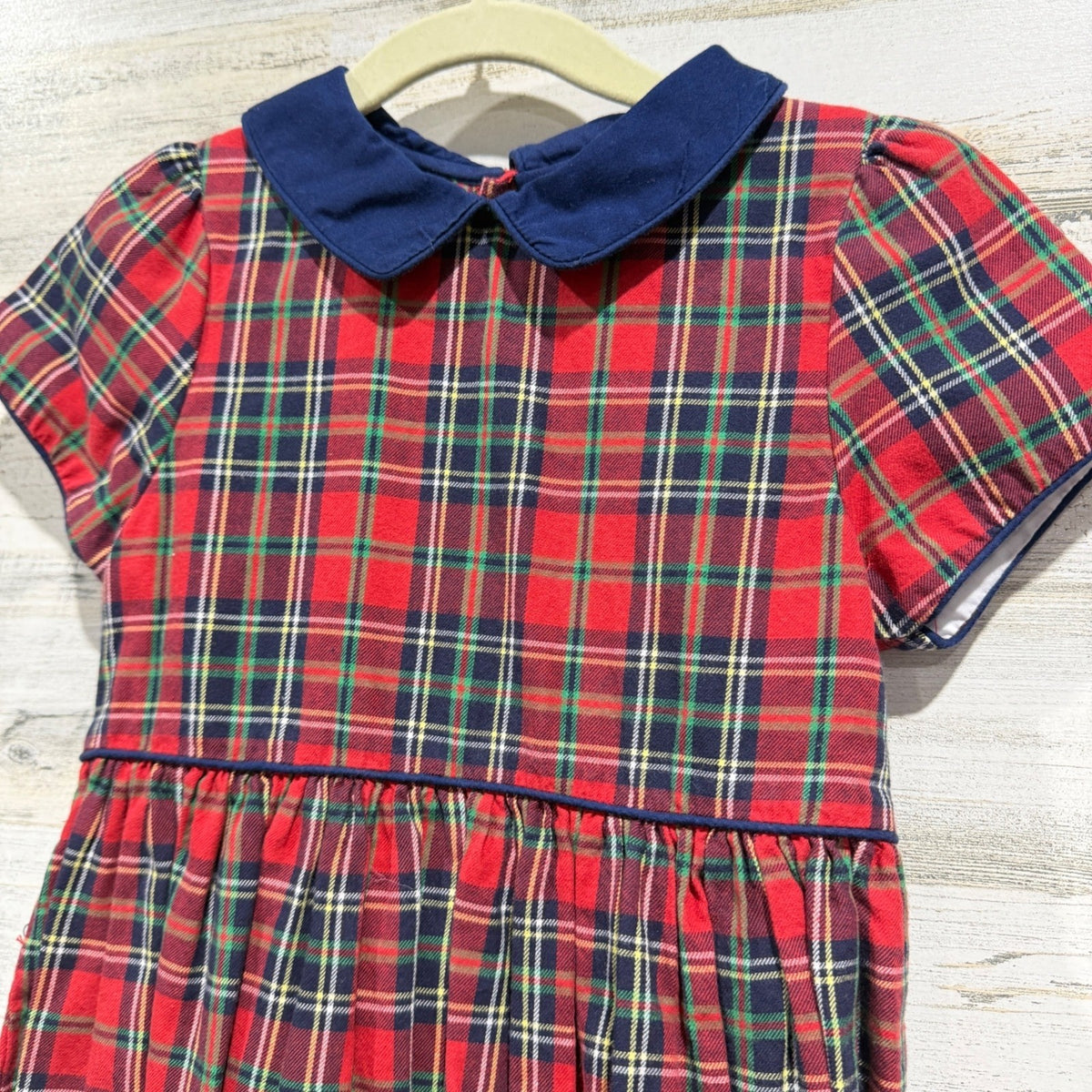 Edgehill Collection Plaid Dress Girls 5 Red Tartan Holiday Preppy EUC2