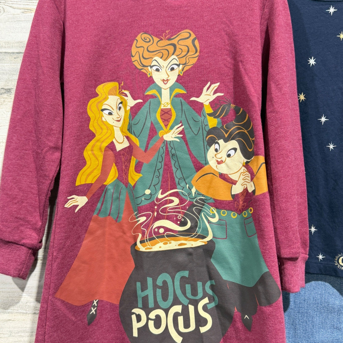 Disney Hocus Pocus Dress Old Navy Tee Set S 6/6X Burgundy Navy Cotton Blend2