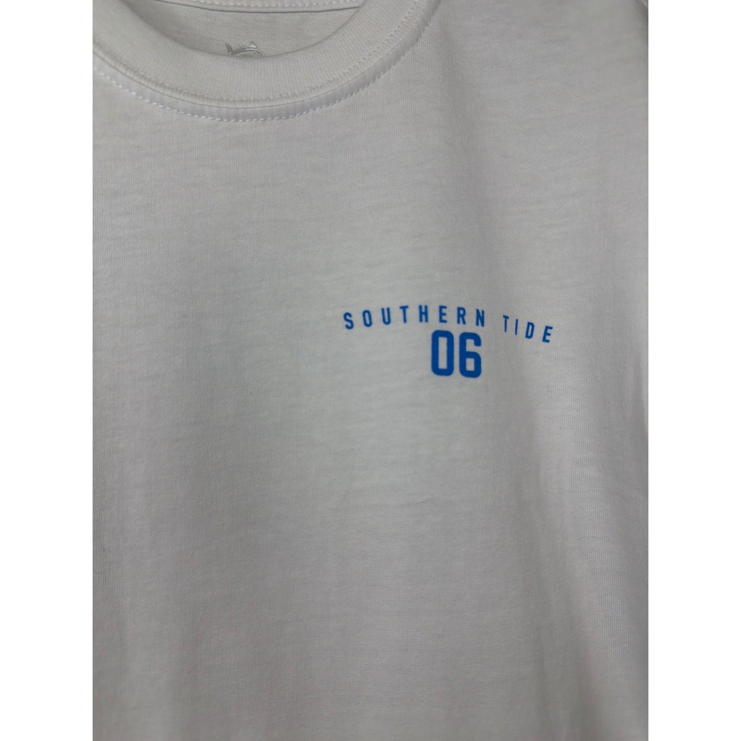 Southern Tide Skipjack T-Shirt Boys XS 4-5 White Graphic Tee Preppy EUC1