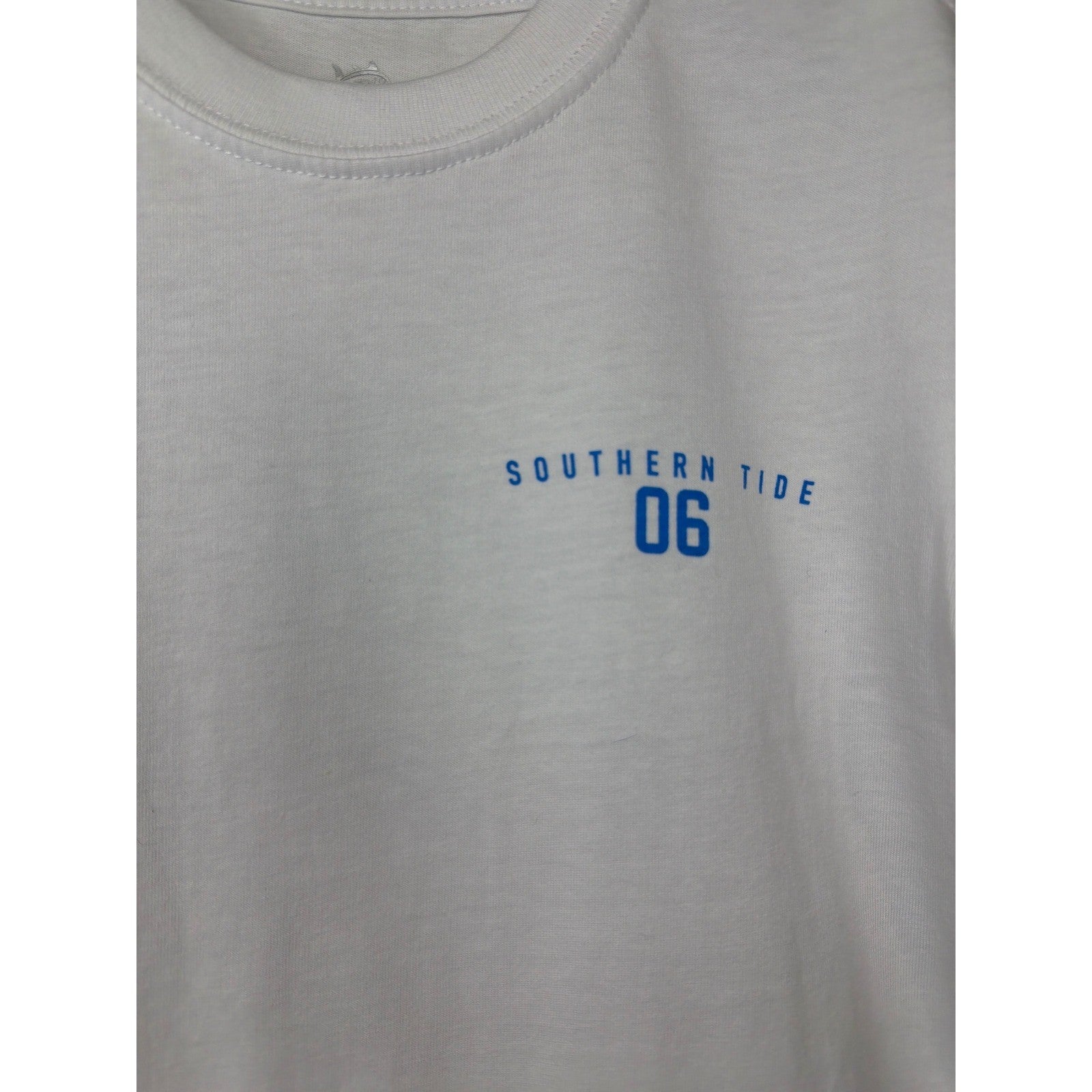 Southern Tide Skipjack T-Shirt Boys XS 4-5 White Graphic Tee Preppy EUC1