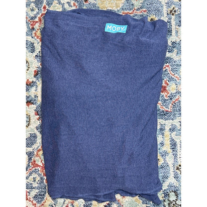 Moby Wrap Baby Carrier Blue Bamboo Cotton Blend0