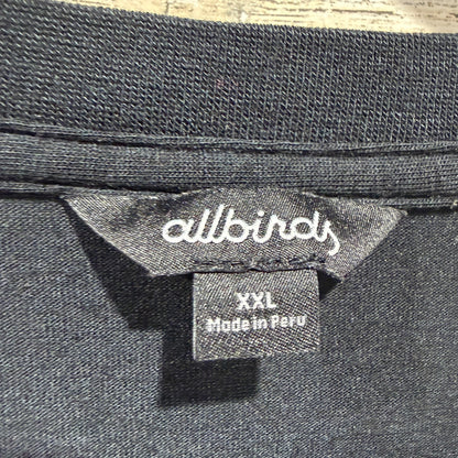 Allbirds TrinoXO T-Shirts Mens XXL Blue Black Merino Wool Blend Minimalist EUC2