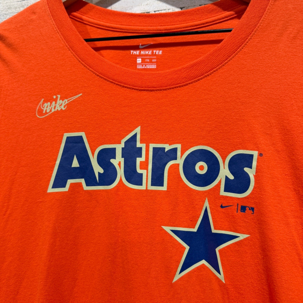 Nike Houston Astros T-Shirt Men XXL Orange 100% Cotton MLB Fan Gear1