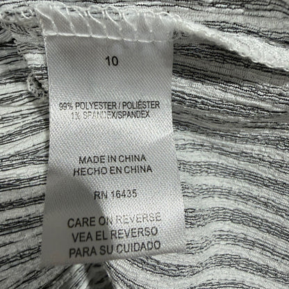 Bodysuit and Shorts Set Girls 10-11Y Purple Striped Modern EUC9