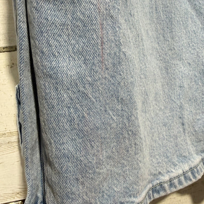 Kancan Wide Leg Crop Jeans Women Size 8 Light Wash Denim Boho Flawed*13