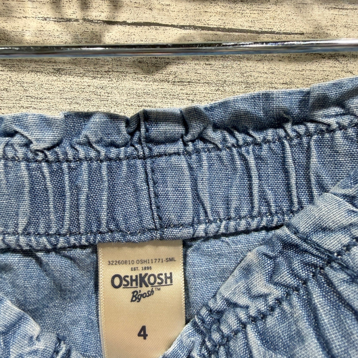 OshKosh Wonder Nation Tops Shorts Bundle Girls 4/5 Pink Floral Denim Flawed*6