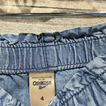OshKosh Wonder Nation Tops Shorts Bundle Girls 4/5 Pink Floral Denim Flawed*6