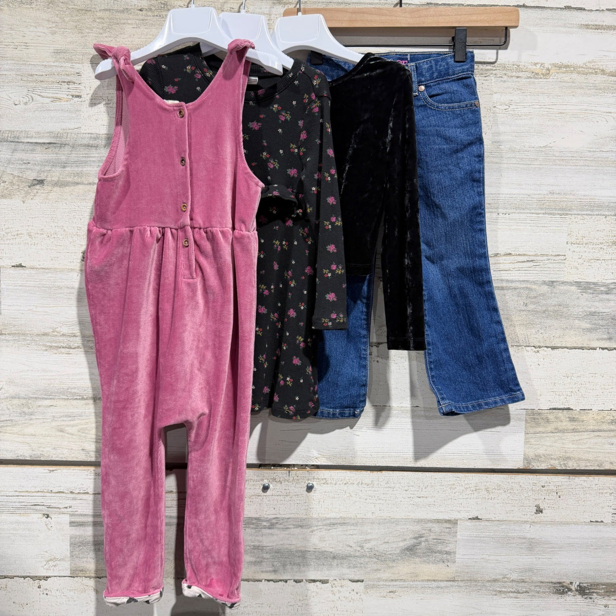Gap Childrens Place Jessica Simpson Bundle Floral Velvet Denim Girls 4T Casual0