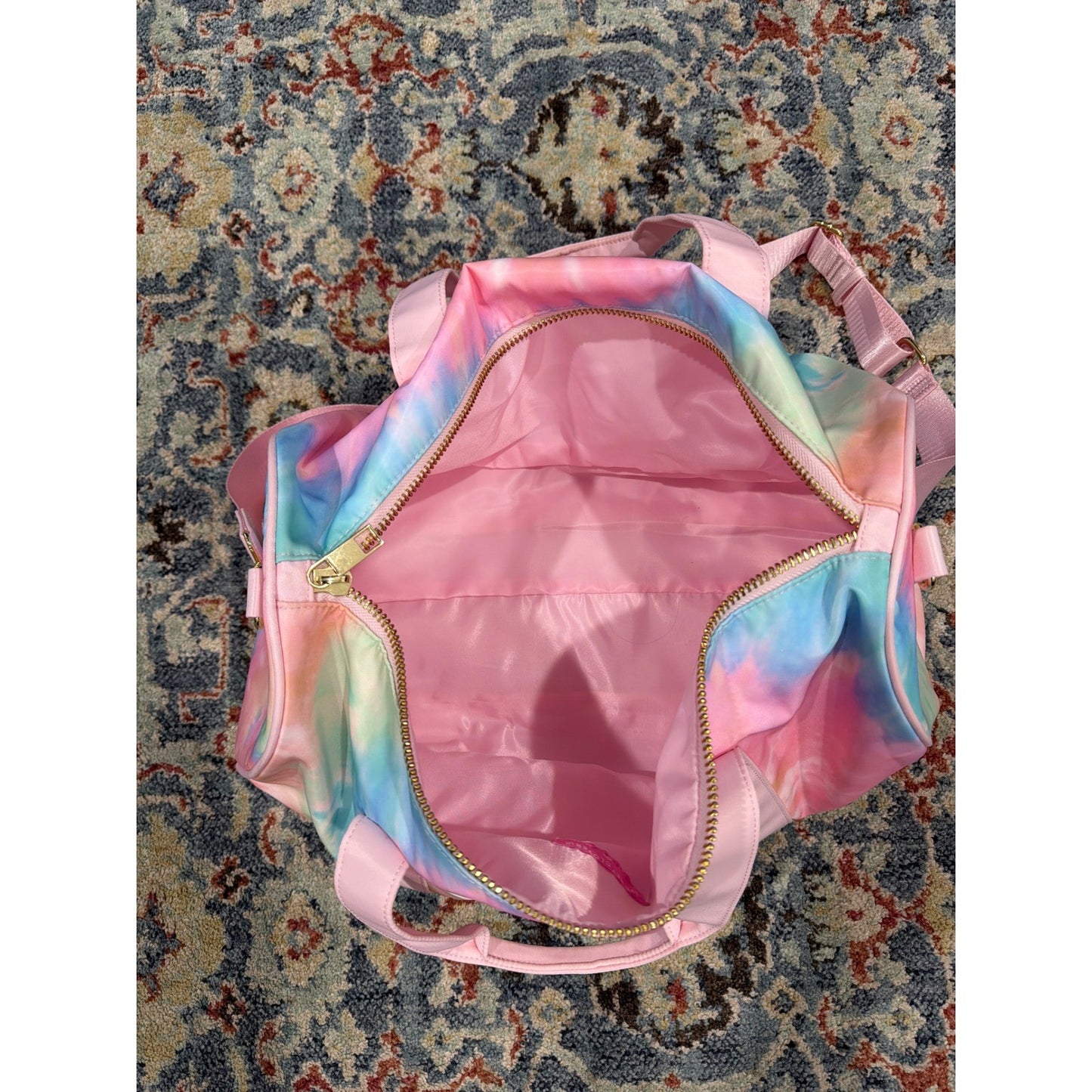 Stony Clover Target Duffel Bag Pink Tie Dye Weekend Travel EUC2
