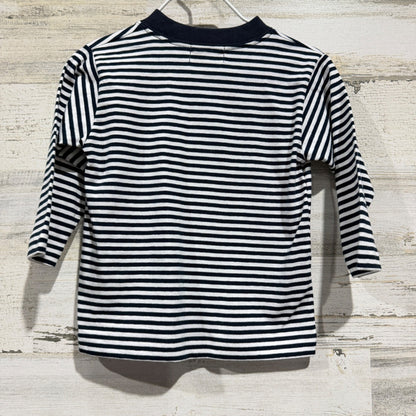Baby Luigi Shirt Boys 12M Navy White Striped Dinosaur Christmas Holiday NWT4