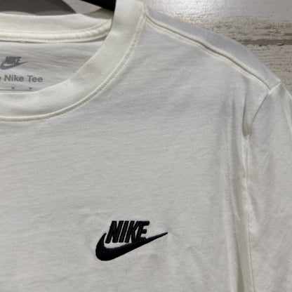 Nike Sportswear Club T-Shirt Men M Sail White 100% Cotton NWT Flawed*4