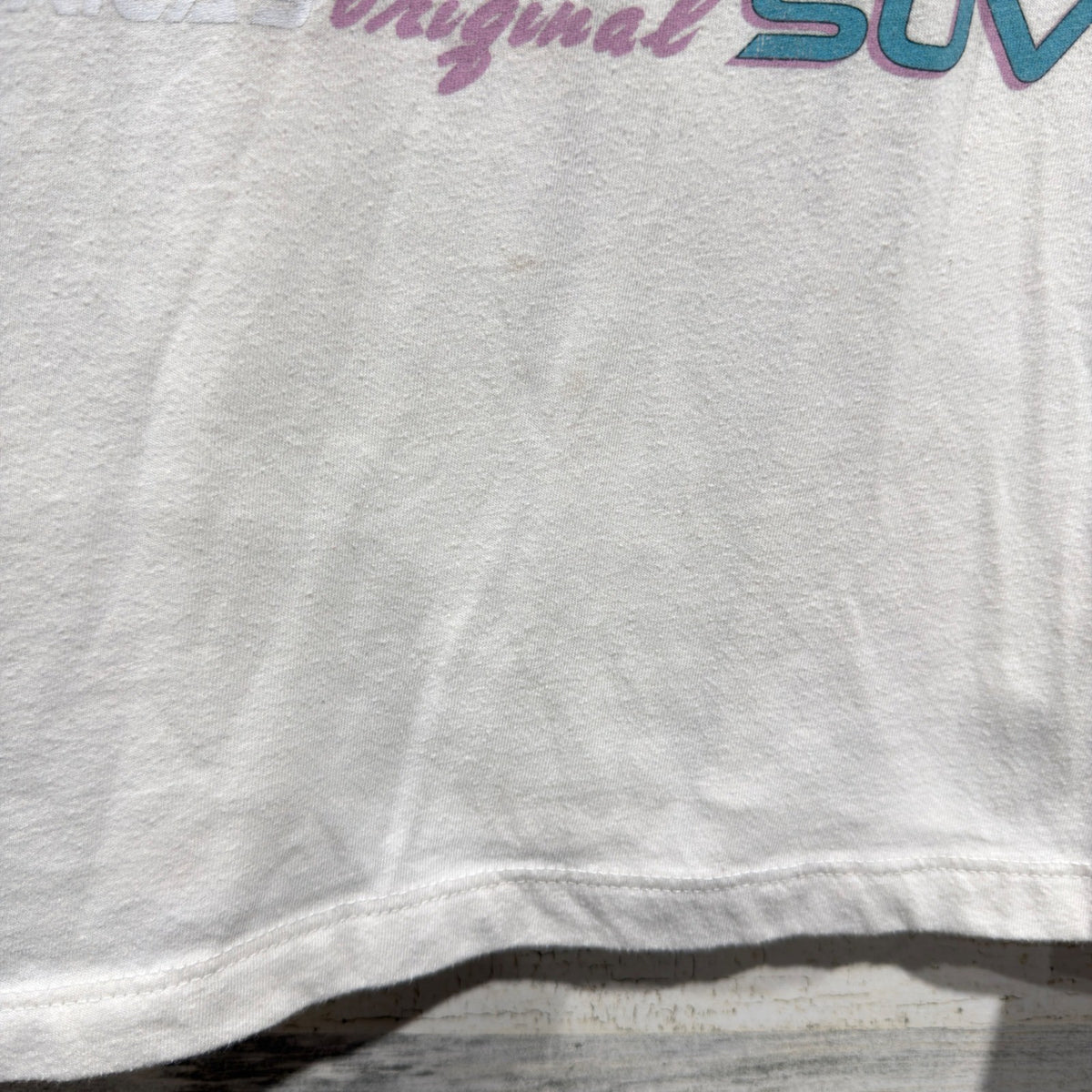 Ford Bronco T-Shirt Women XXL White Pink Graphic Desert Retro *Flawed1
