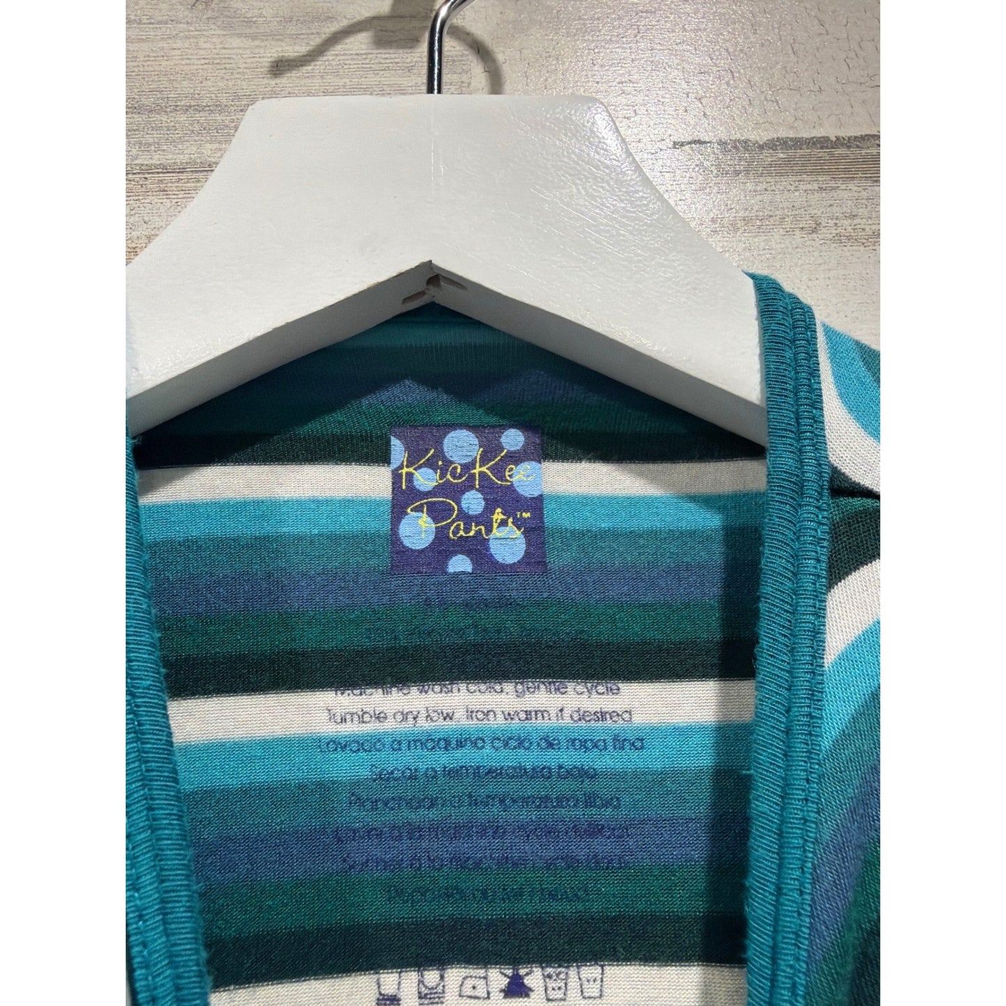 KicKee Pants Bodysuit & Coverall Boys 6-12M Forest Stripe Bamboo EUC5
