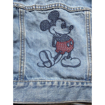 Gap Disney Denim Jacket Boys 6-12M Blue Mickey Mouse Trucker Disneycore EUC2