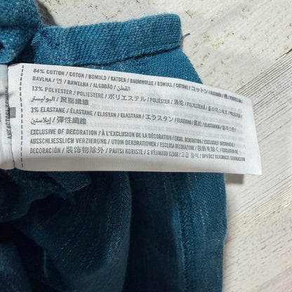 Hollister Stretch Slub Polo Shirt Mens S Teal Cotton Blend Casual Preppy4