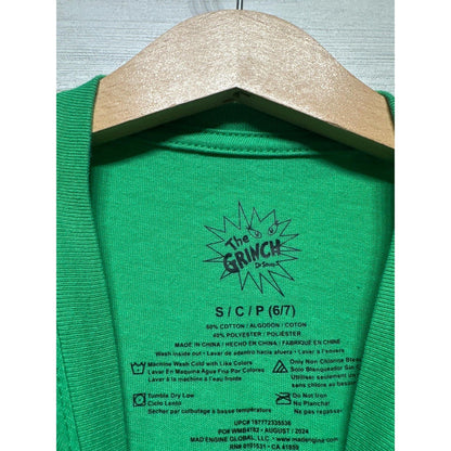 Dr. Seuss The Grinch Graphic Tee Boys 6/7 Green Christmas Being Good EUC1