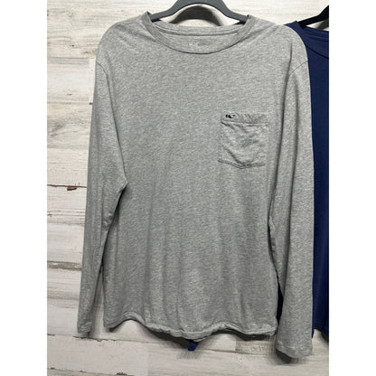 Vineyard Vines Long Sleeve T-Shirt Mens Small Blue Grey Pocket Tee 2-Pack EUC3