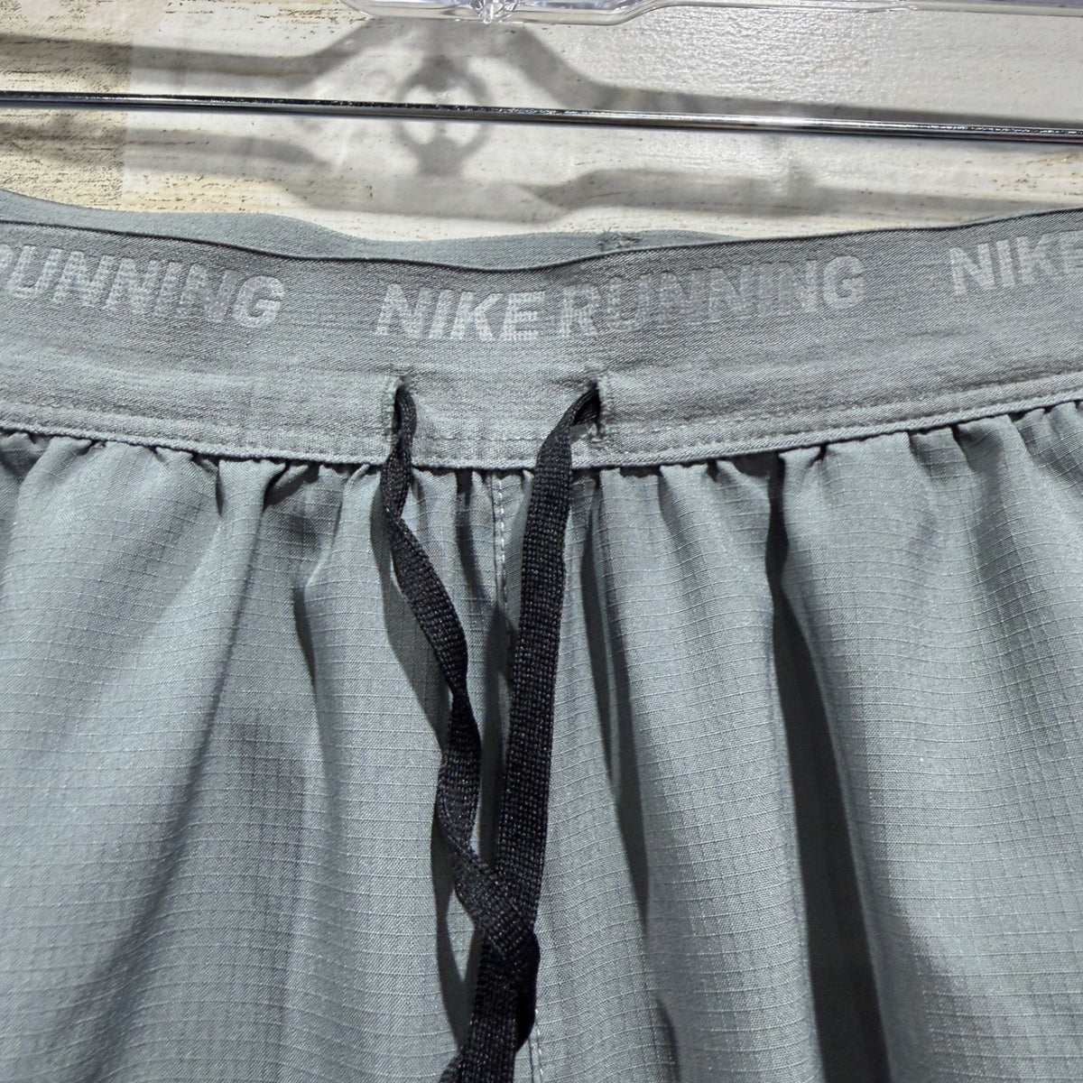 Nike Dri-FIT Running Shorts Men L Grey Polyester Ripstop Activewear EUC2