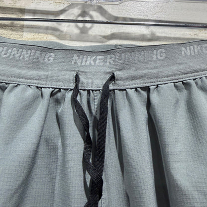 Nike Dri-FIT Running Shorts Men L Grey Polyester Ripstop Activewear EUC2